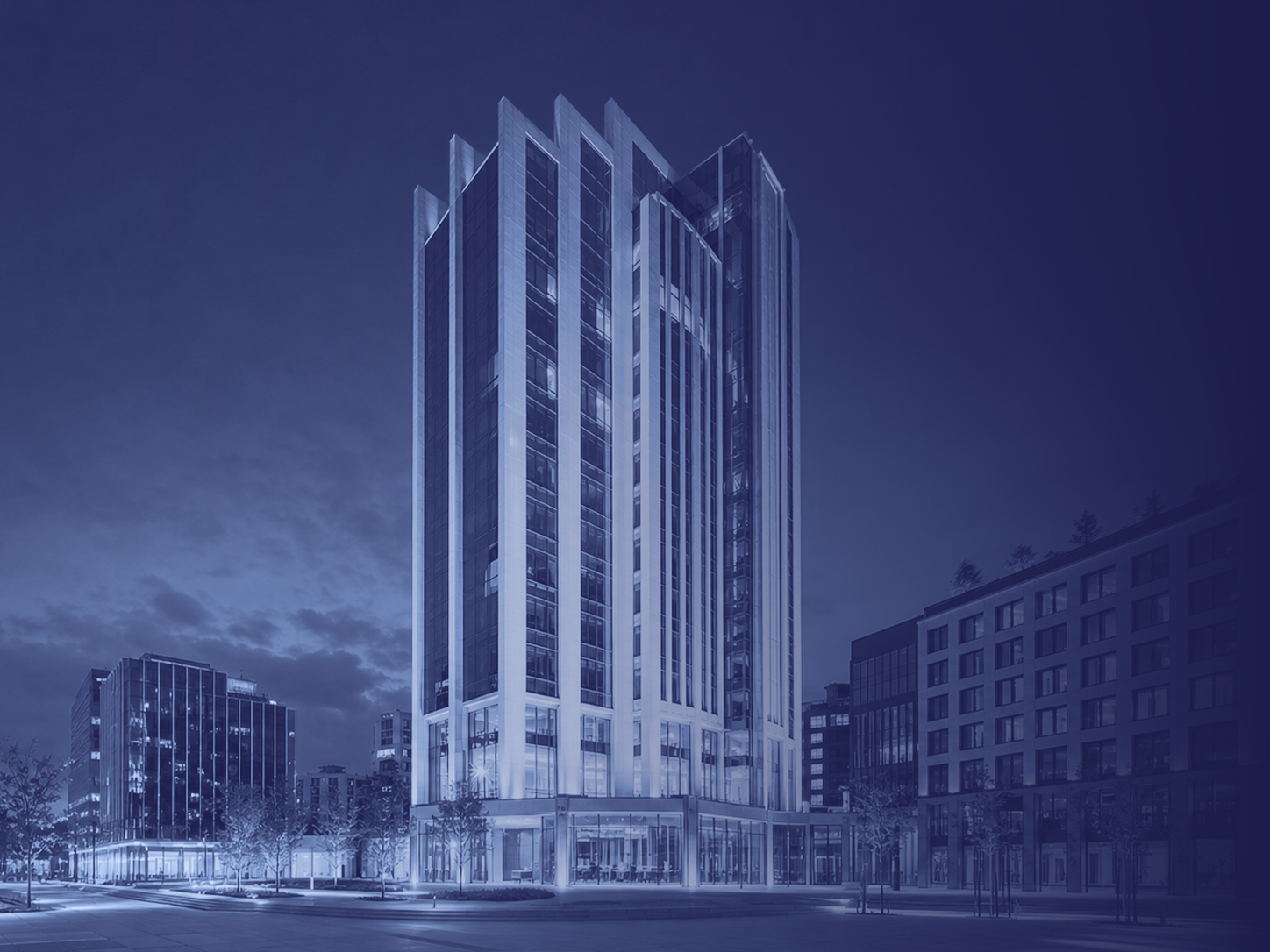 Contemporary commercial tower development