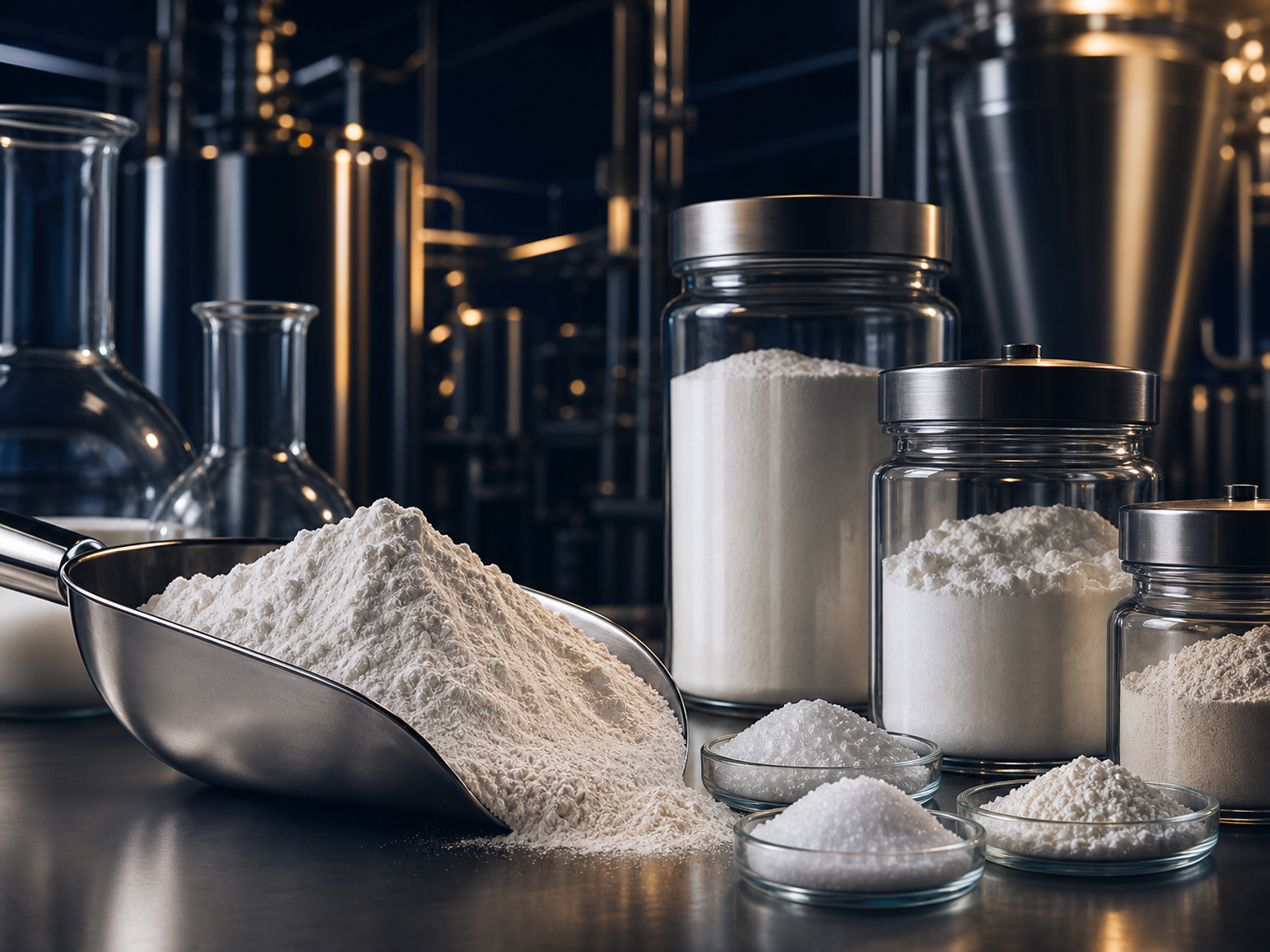 Food-grade powdered ingredients in a clean facility